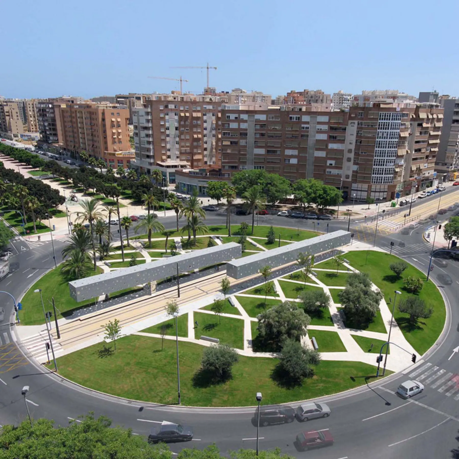 Tram stop in Alicante, Alicante, Spain