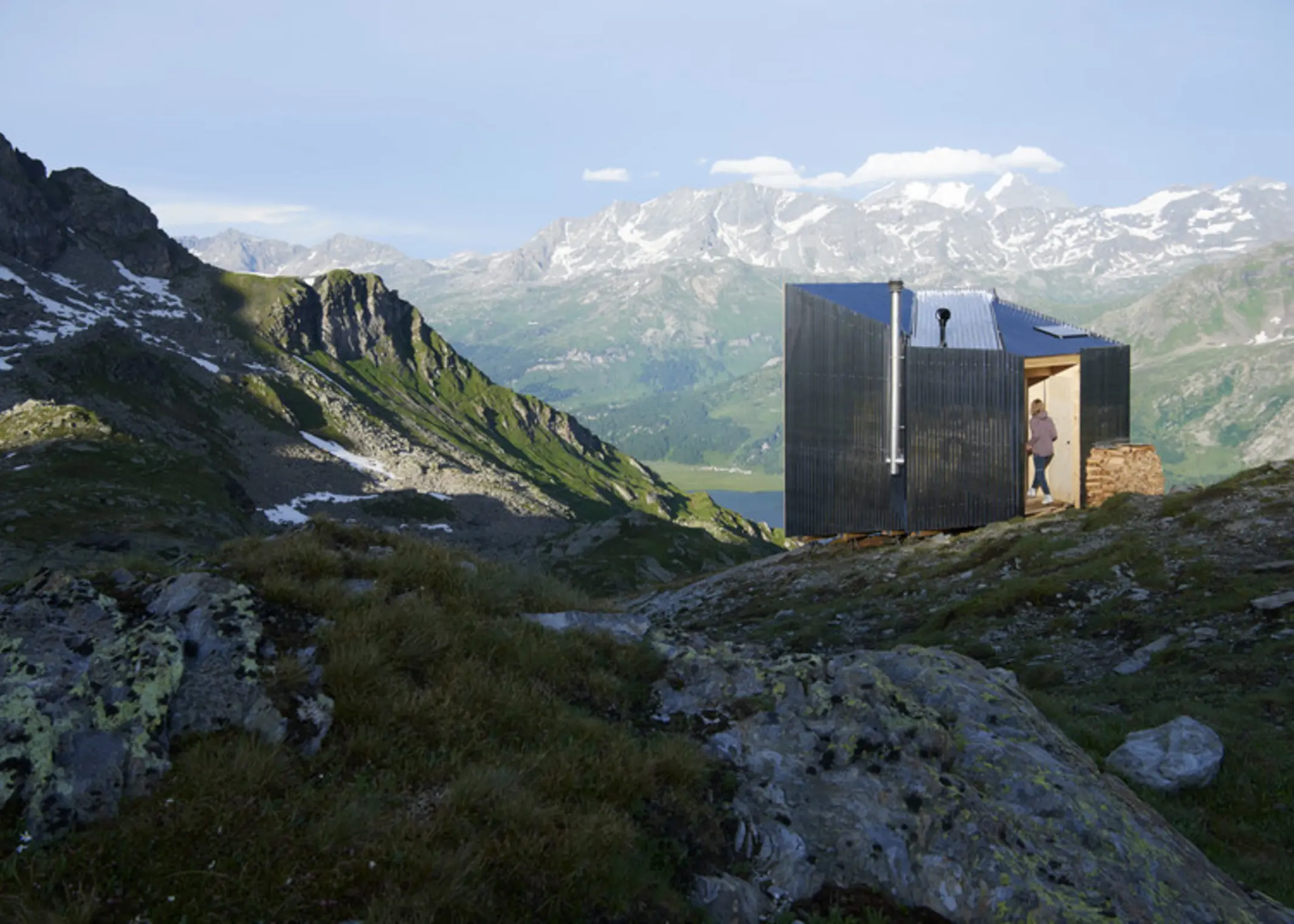 On Mountain Hut Cabin, Switzerland