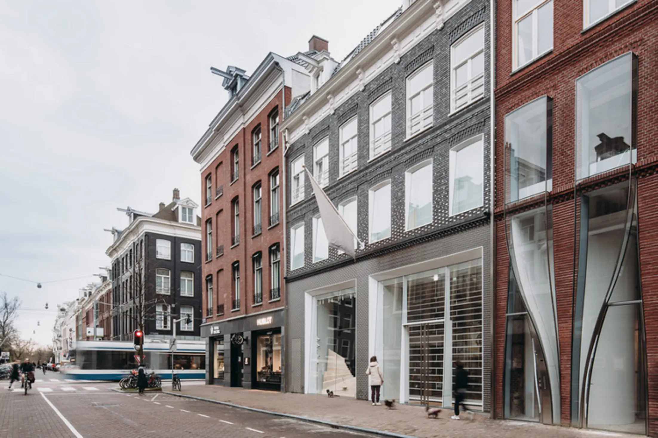 The Brick Pixelation Facade P.C. Hooftstraat, Amsterdam, The Netherlands