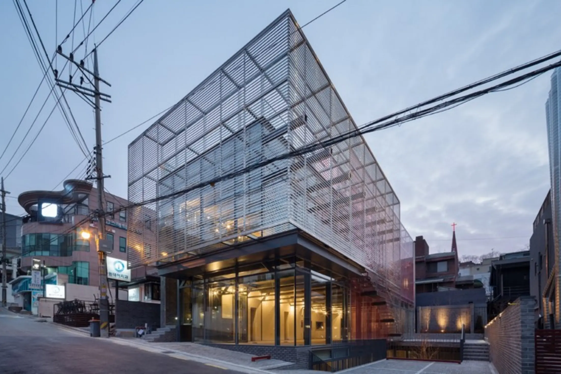 Red Mirror Strips, Seoul, South Korea