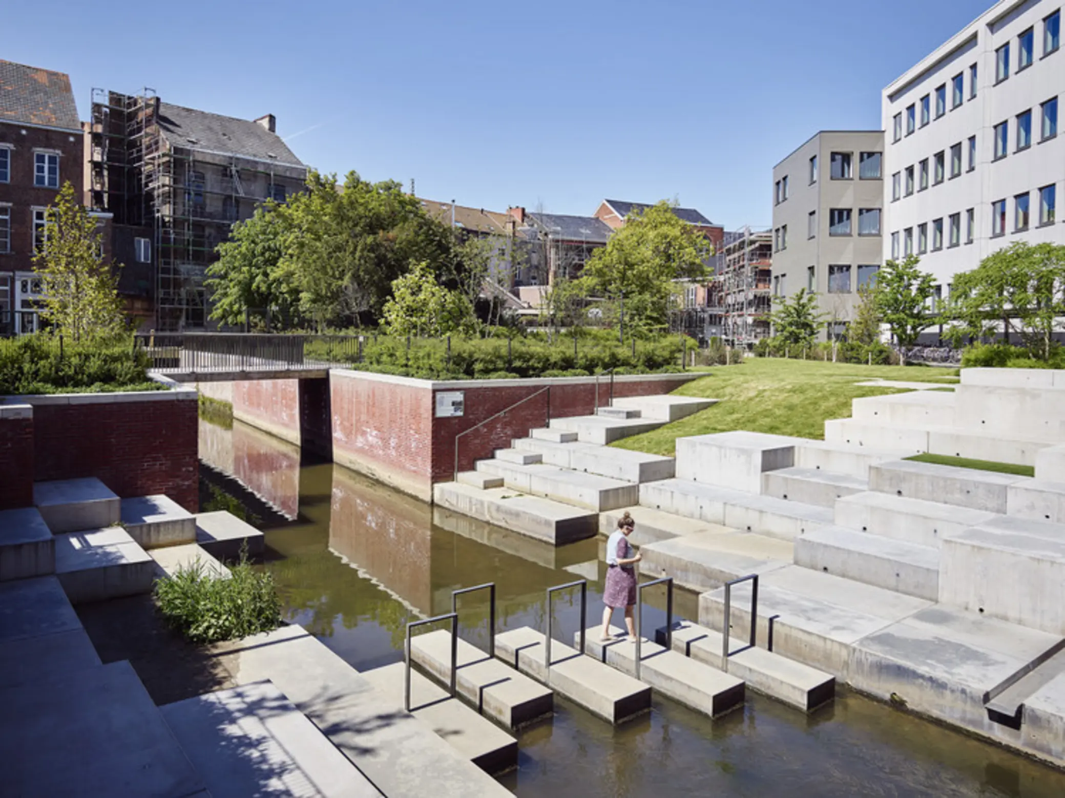 Student Residence REGA Exterior Landscape, Leuven