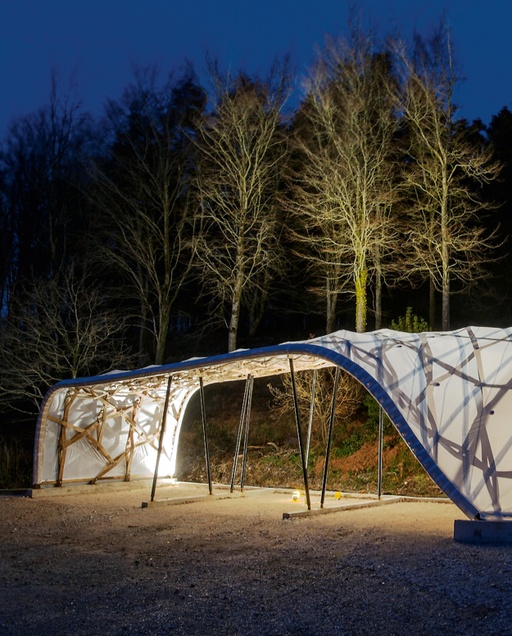 Timber Seasoning Shelter in Hooke Park