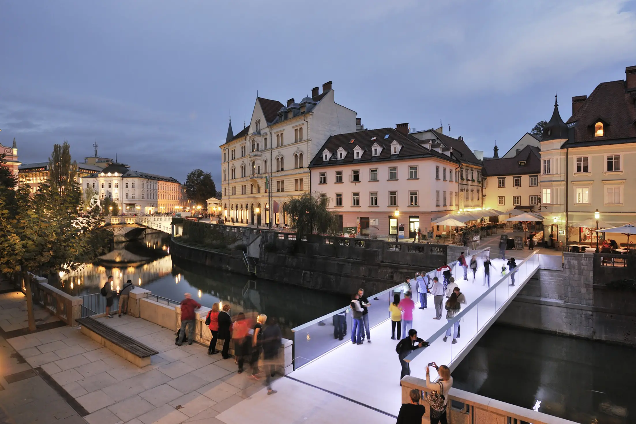 Footbridge Ribja brv, Ljubljana, Slovenia