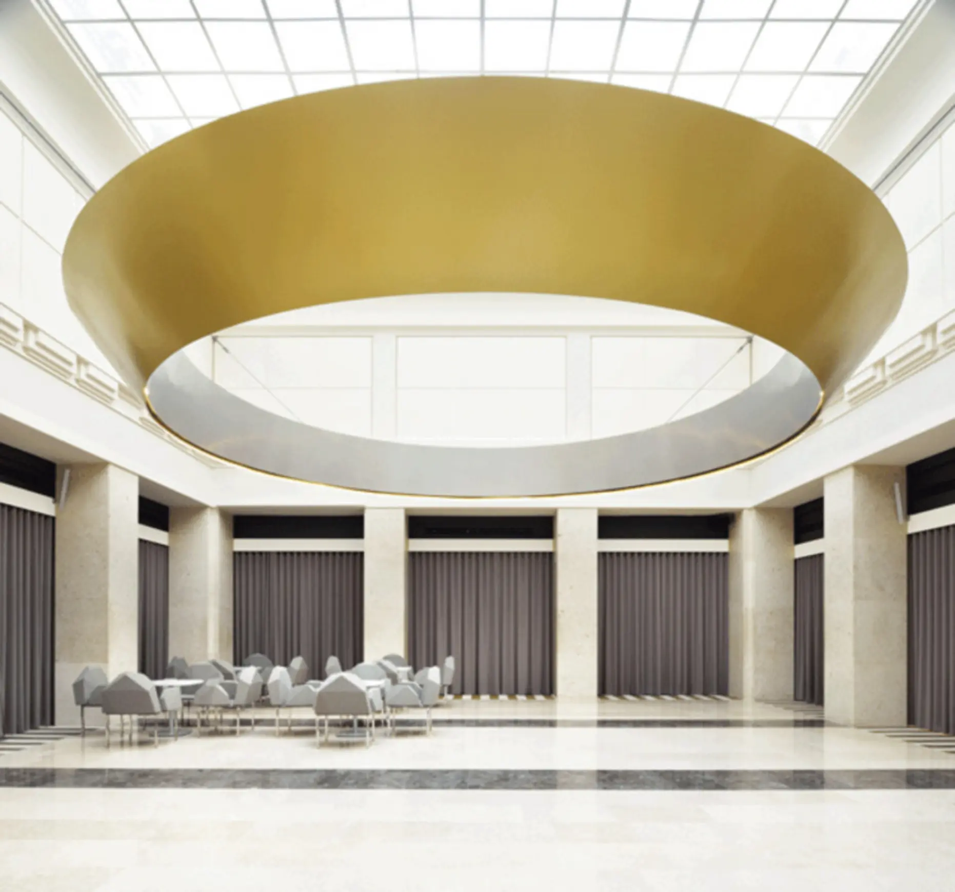 Lobby Renovation for the Bank of Slovenia, Ljubljana, Slovenia