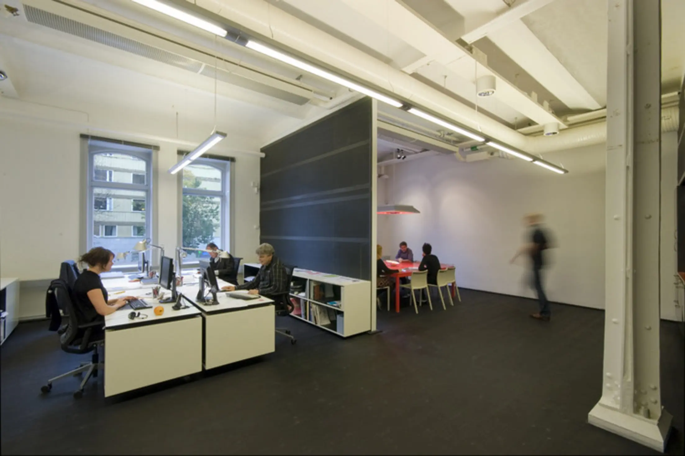 Office interior in a former bicycle factory, Stockholm, Sweden