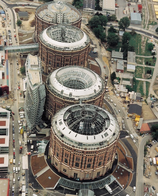 Dwellings in a Gasometer