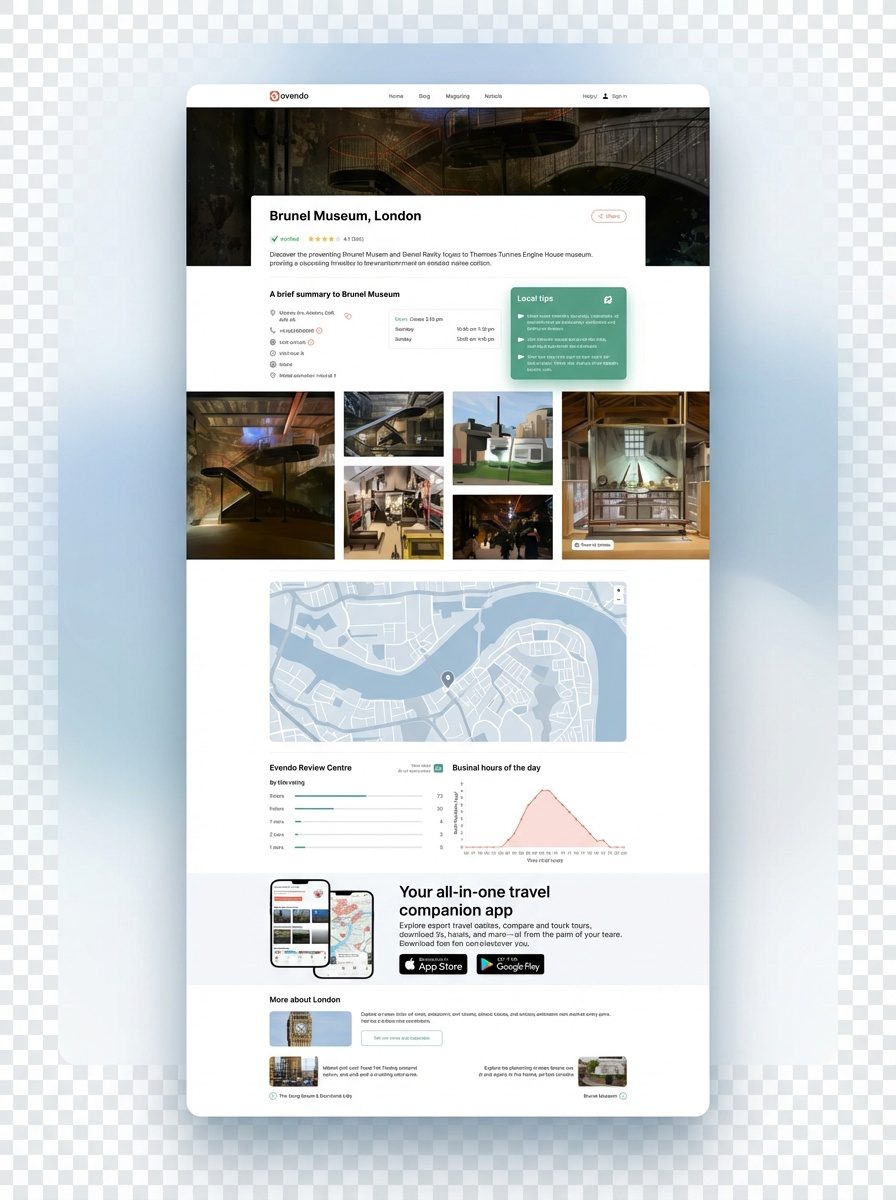 A focused business page presentation with fewer distractions and more attention on the business itself