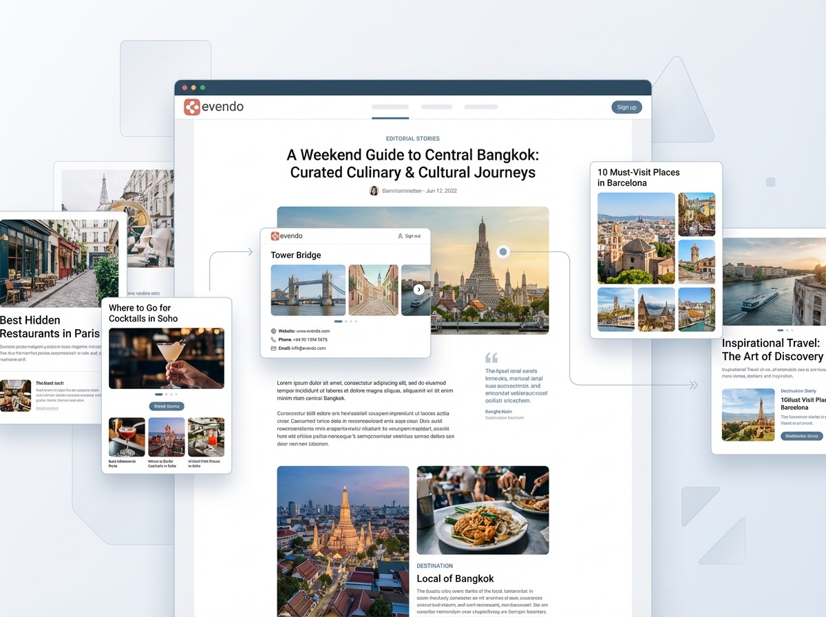 A business becoming eligible for editorial exposure through the Evendo Blog and Magazine