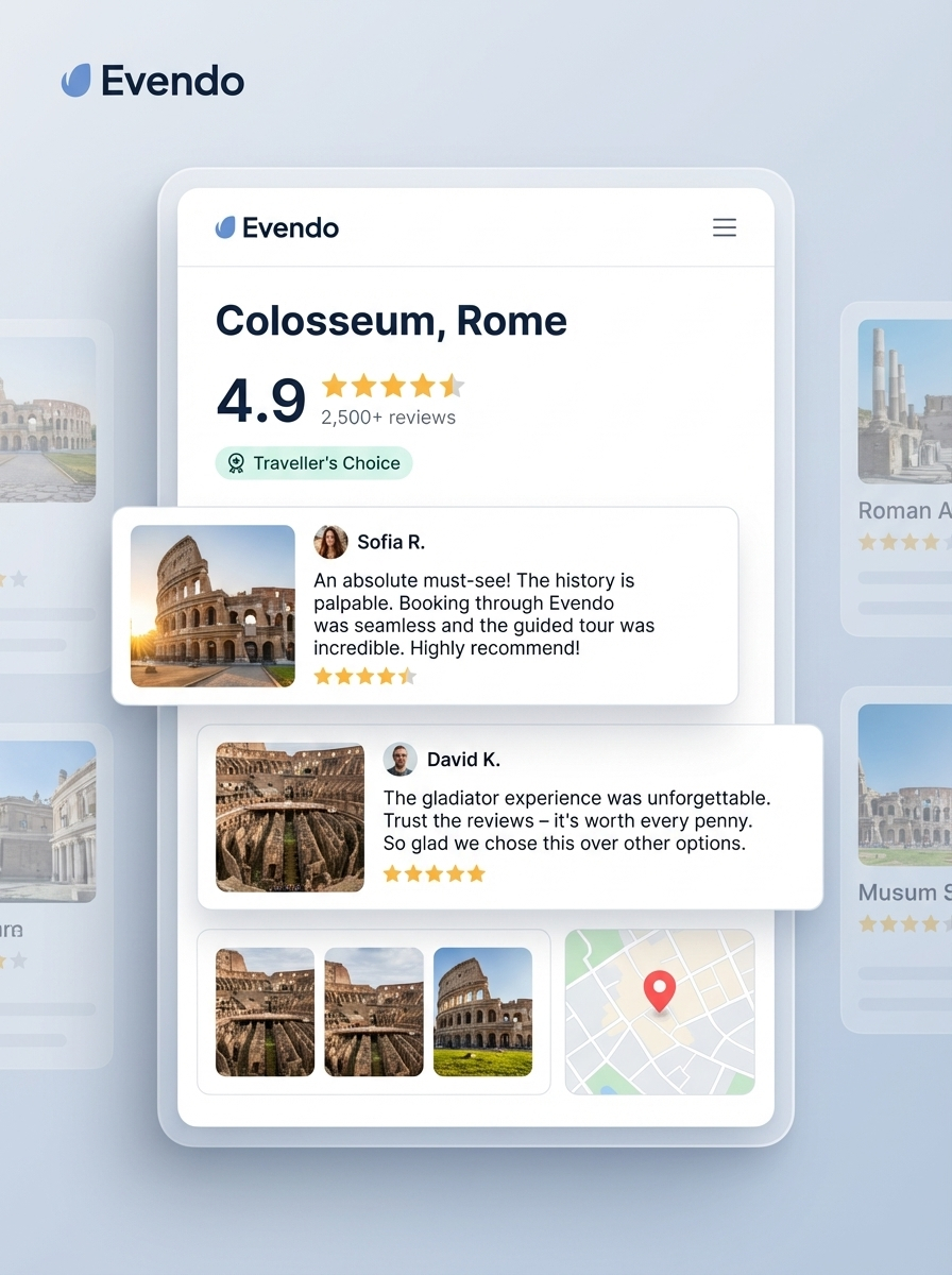 A business page showing review images that add visual proof and credibility