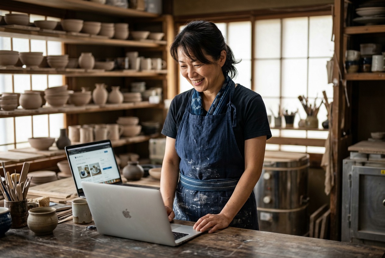 A visual showing two states of business presence: inactive and active