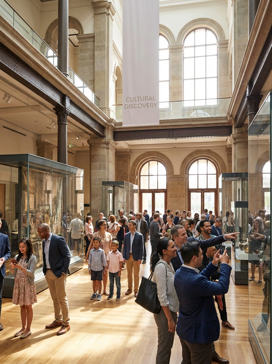 An attraction manager reviewing a polished attraction presence in a visitor-focused environment