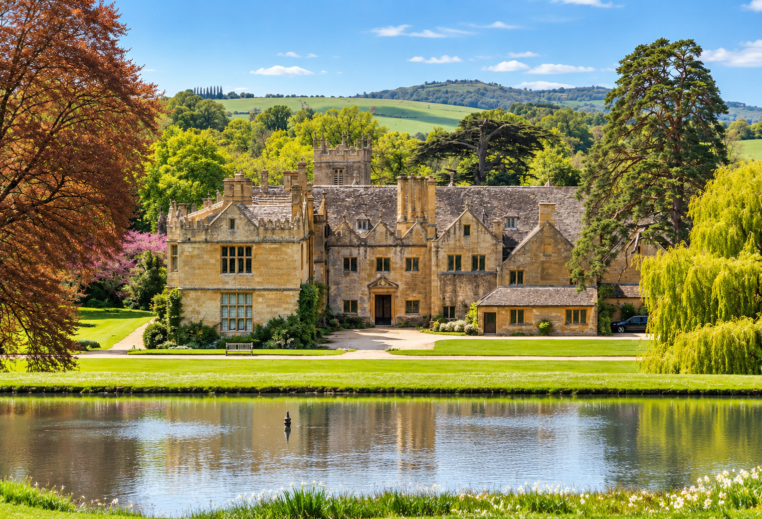 Tranquil English Manor by the Water 1