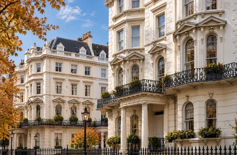 Autumn Light on London Townhouses 2