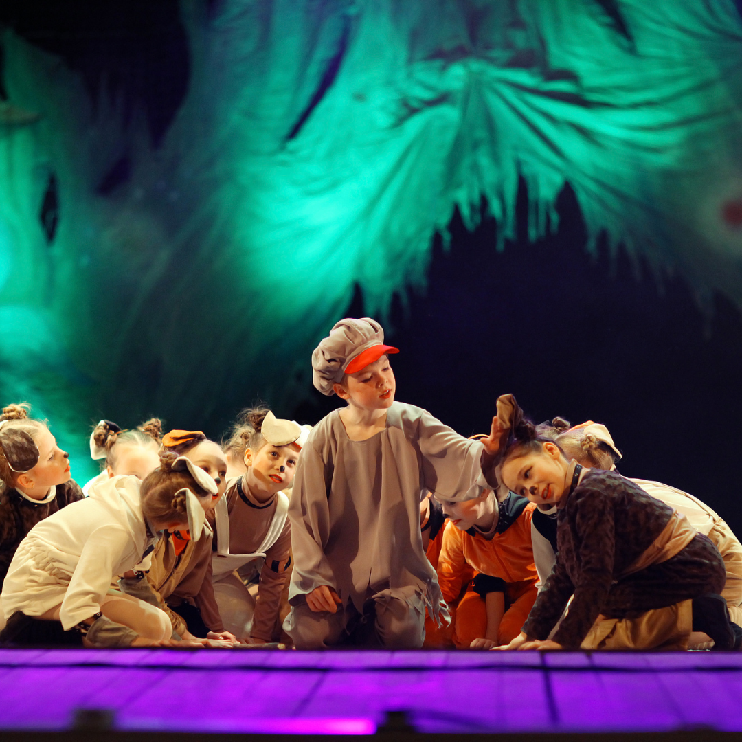 performing on the stage 