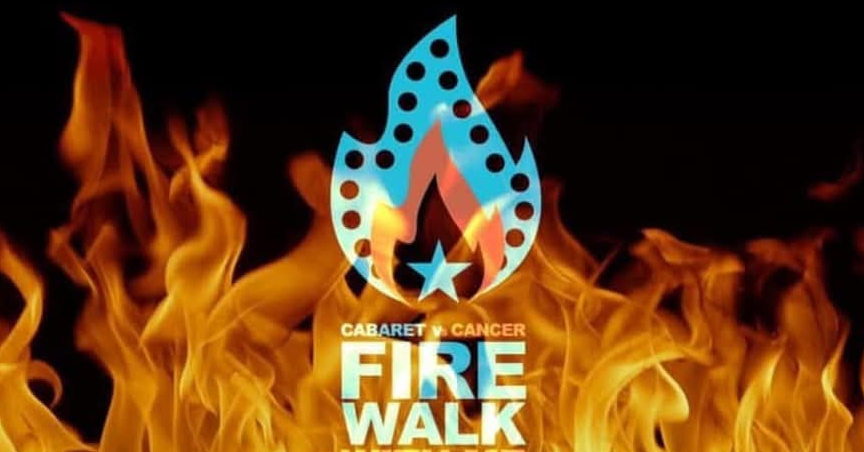 Luspinda walks on fire for Cabaret Vs Cancer