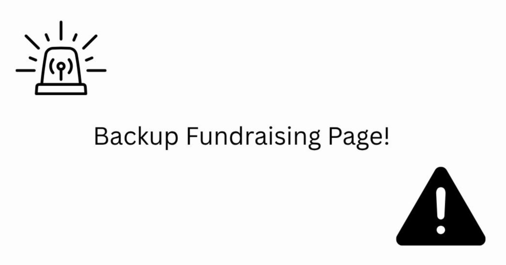 Back up Fundraising Page
