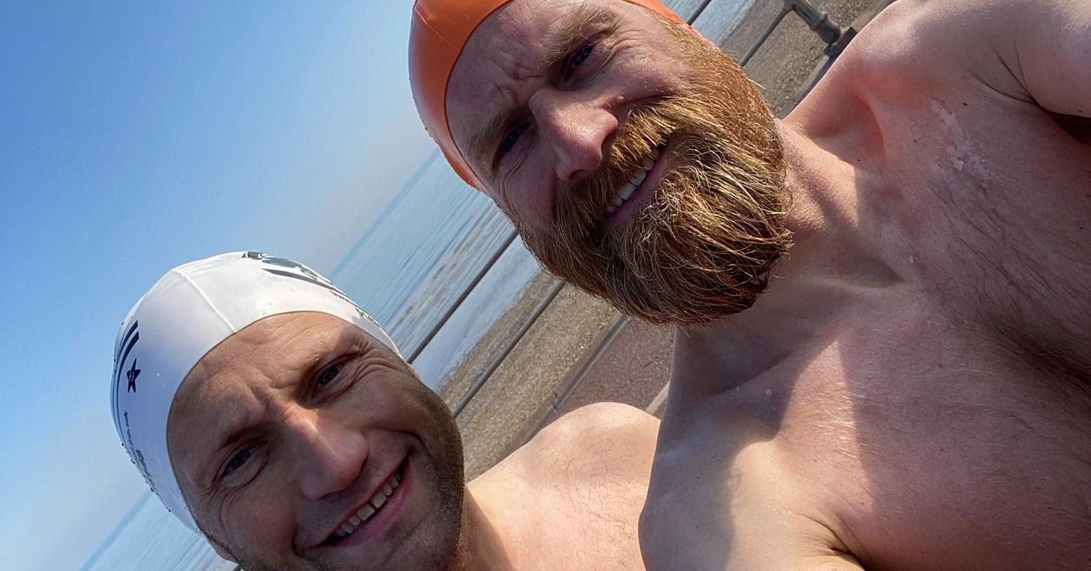 Jersey to France 2-way relay swim