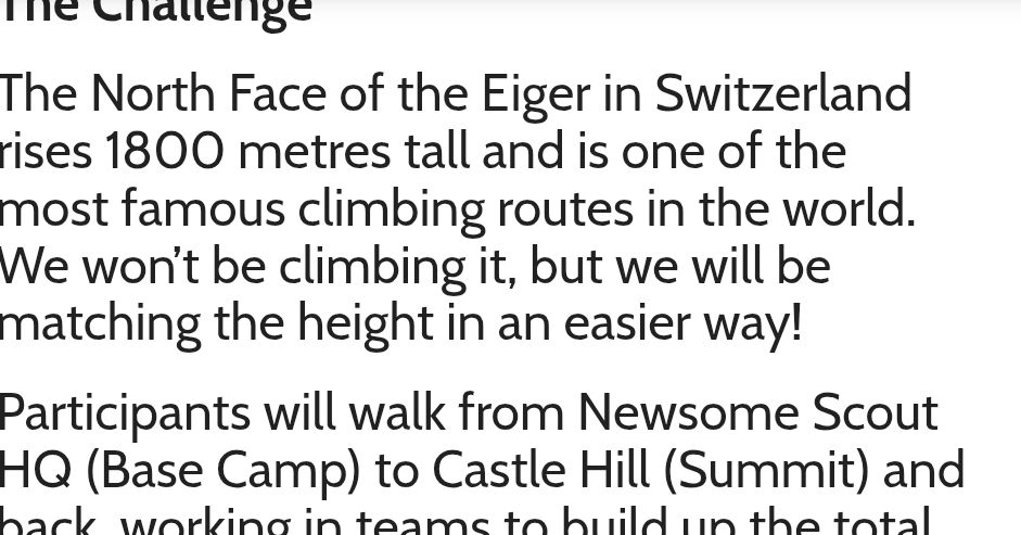 Climb the eiger