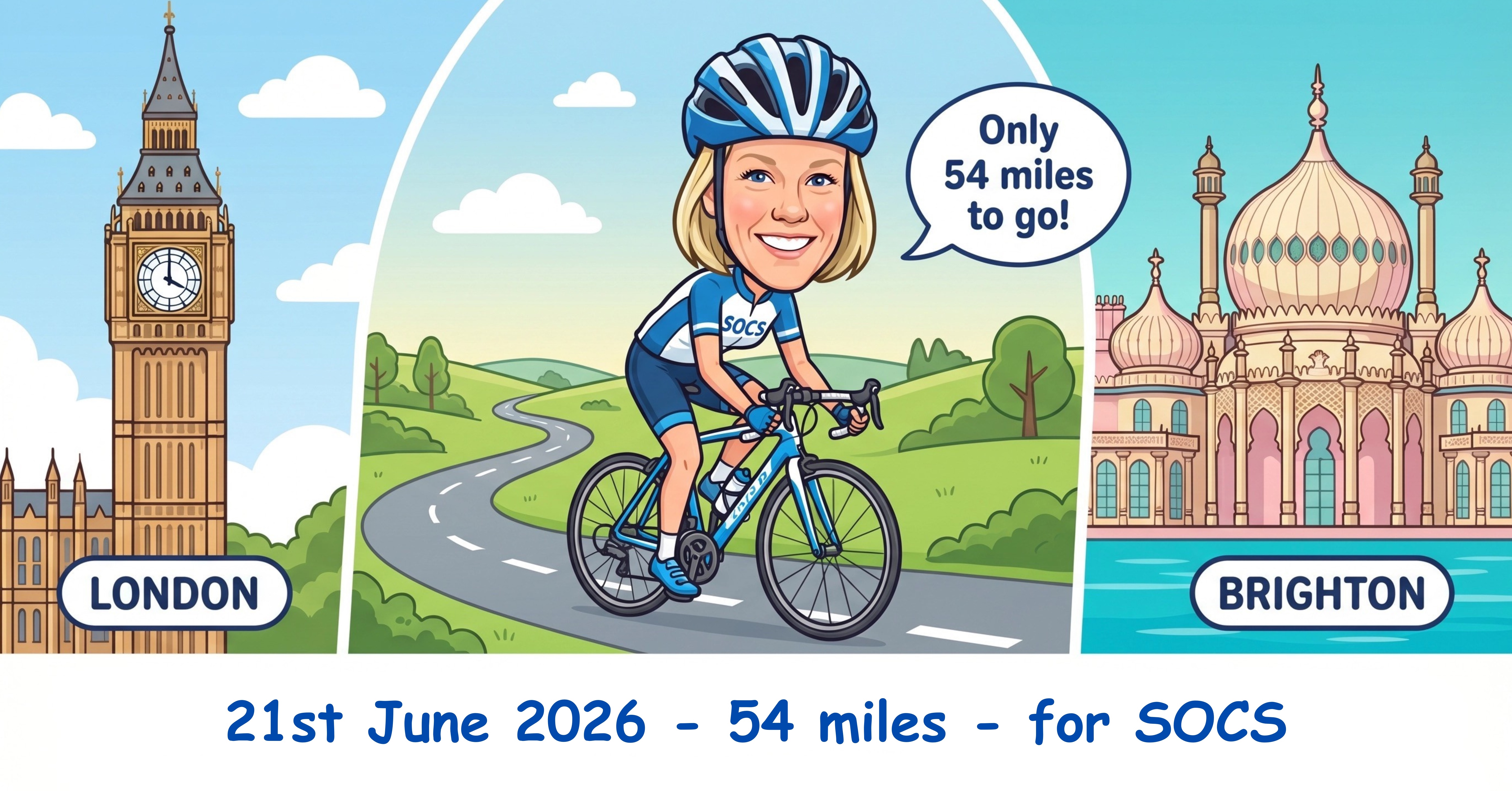 Mrs A-B's London to Brighton Cycle Ride Challenge