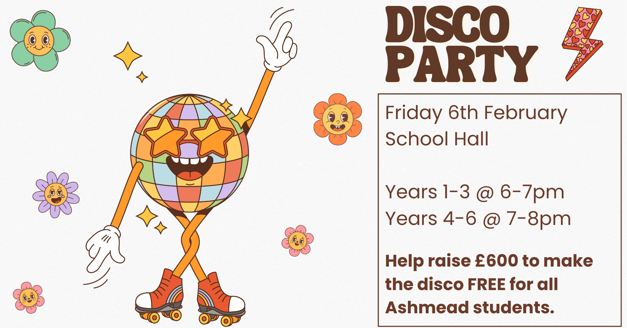 Donate to make the school disco FREE