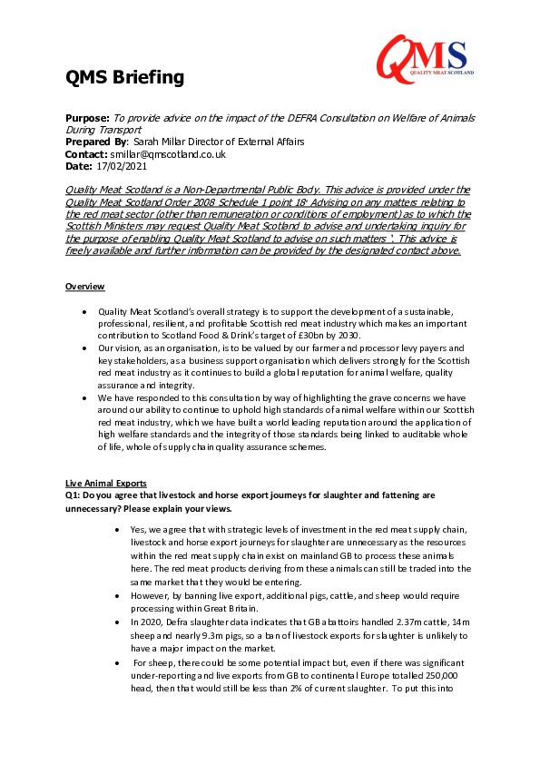 20210217 QMS DEFRA response Final