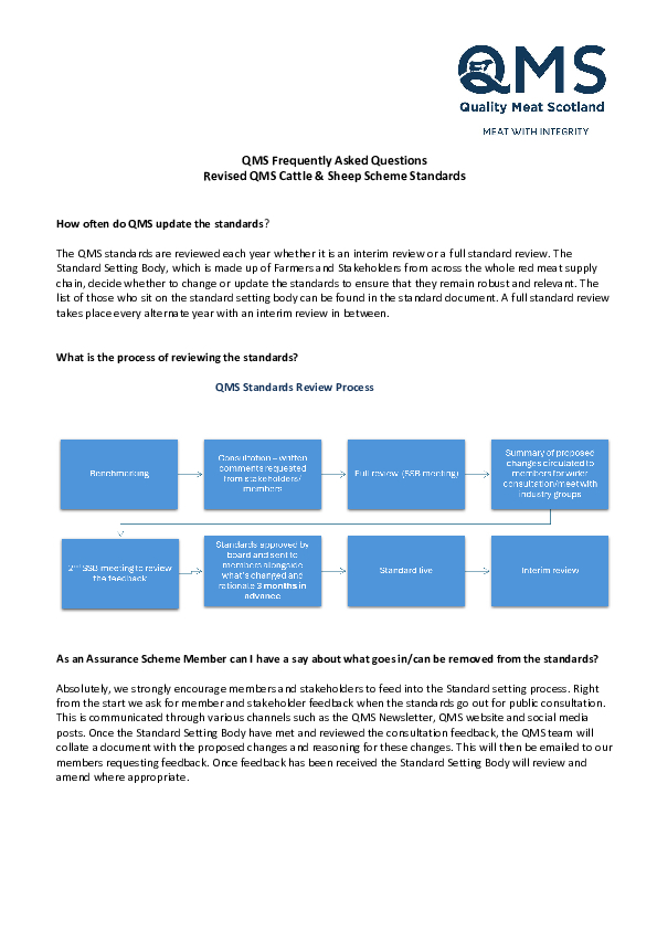 FAQ's Cattle and Sheep Standards 2026 version
