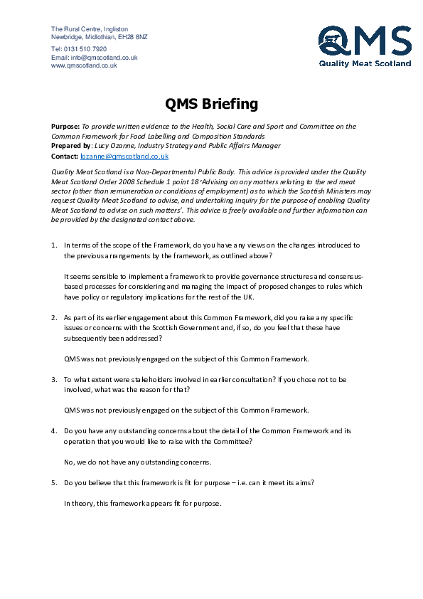 220422 FCSL Common Framework written evidence to the Health Social Care and Sport Committee
