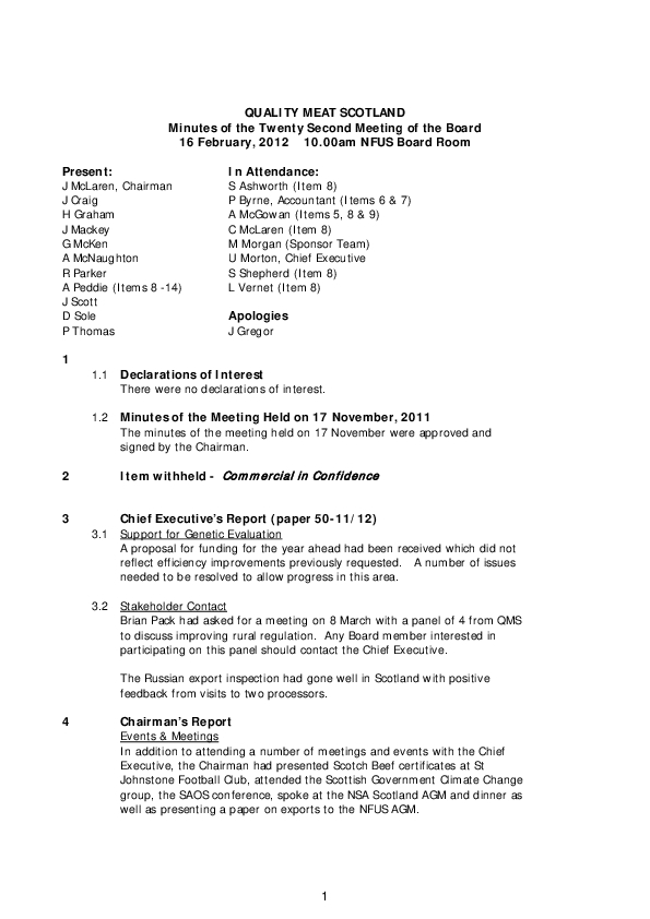 Minutes Board Meeting 16 February