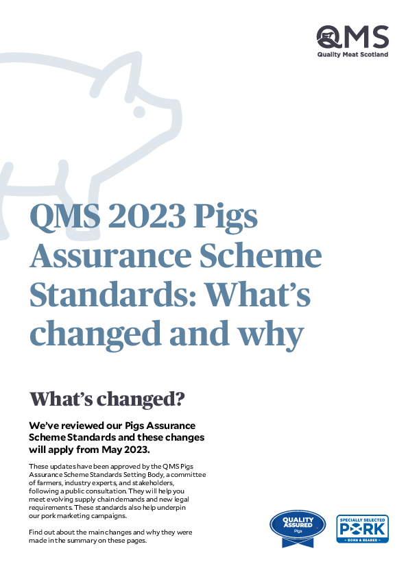 QMS 2023 Pigs Assurance Scheme Whats changed and why