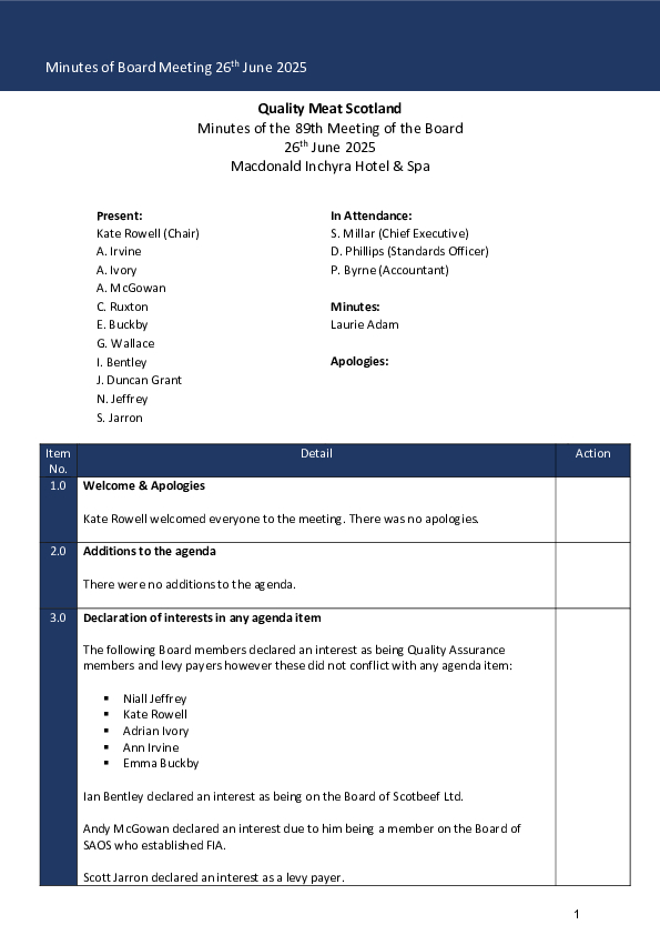 QMS Board Meeting 26th June 2025 Minutes for website