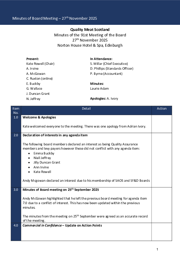 QMS Board Meeting 27th November 2025 Minutes for website