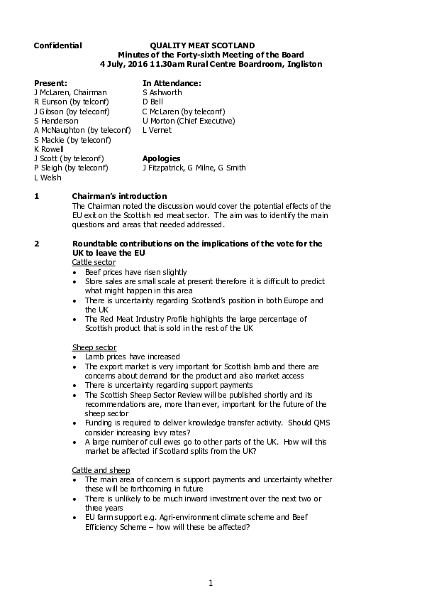 Board Meeting Minutes 4 July 2016