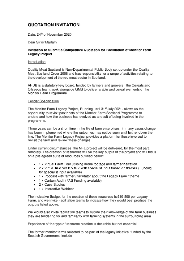 Mfl Tender Invitation Mull