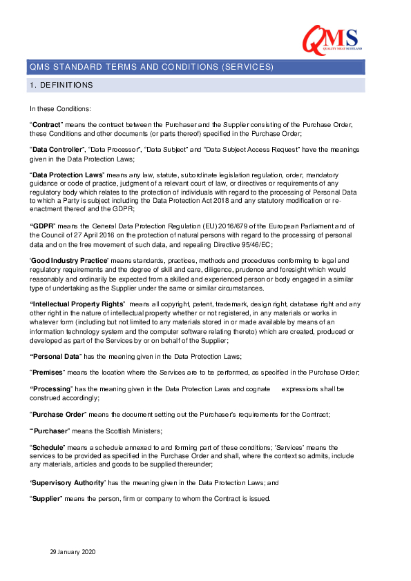 Qms standard tc services