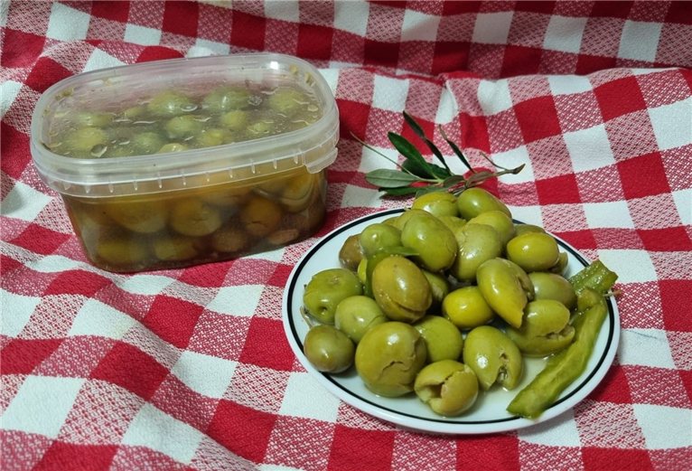 Aceitunas probióticas aliñadas