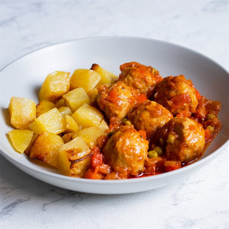 Albóndigas a la jardinera