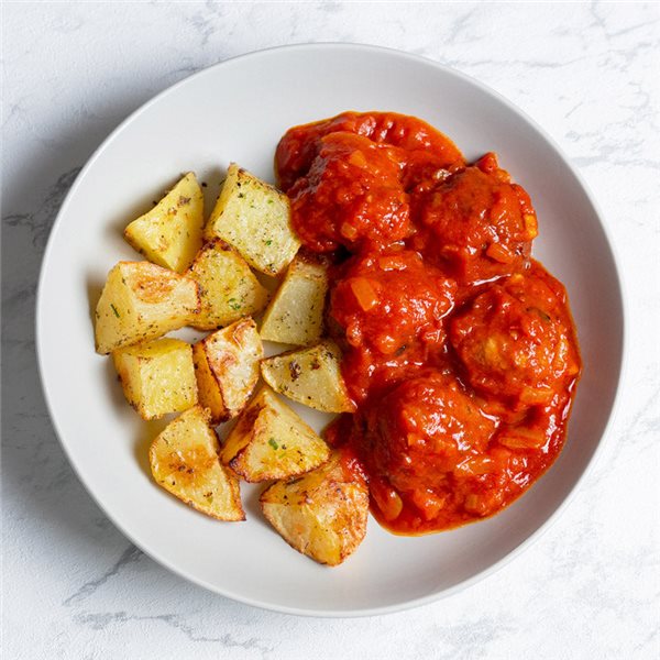 Albóndigas en salsa chipotle-lateral