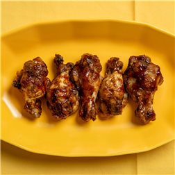 Alitas de pollo con salsa bbq