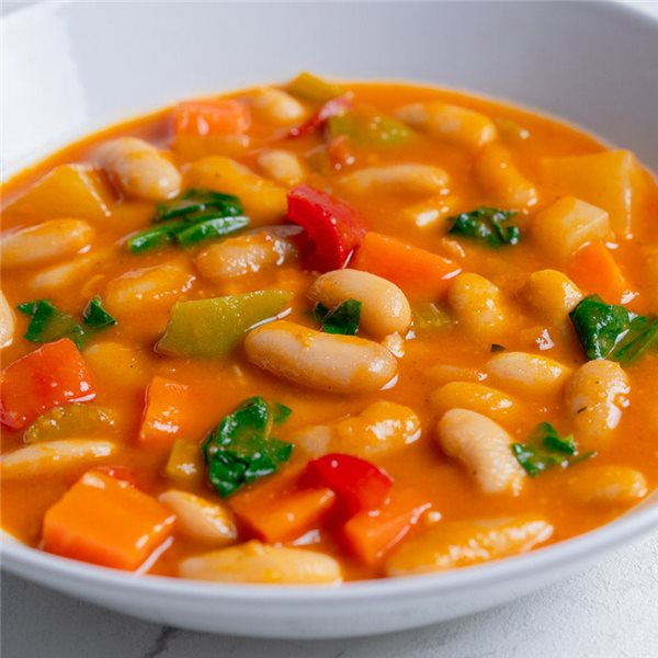 Alubias con verduras-detalle