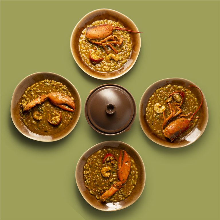 Alubias verdinas con bogavante y gambas (para 4 personas)
