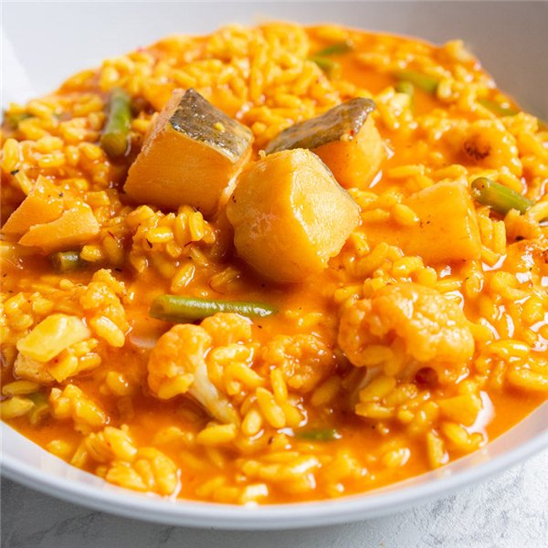 Arroz con bacalao y coliflor-lateral