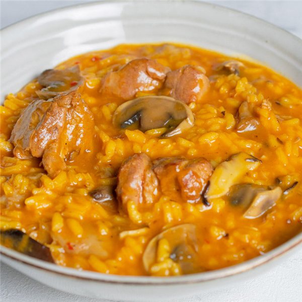 Arroz de magro y setas-detalle