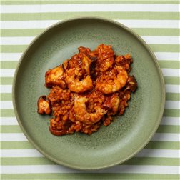 Arroz meloso con pulpo y langostinos