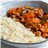 Bourguignon vegetal con arroz-detalle