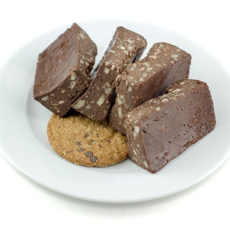 Brownie de chocolate sin azúcar añadido con edulcorantes