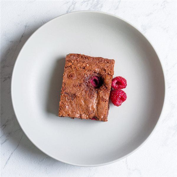 Brownie de chocolate y frambuesa-detalle