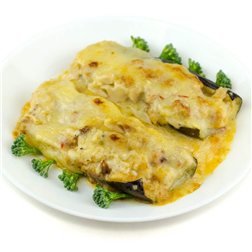 Calabacines rellenos con pollo