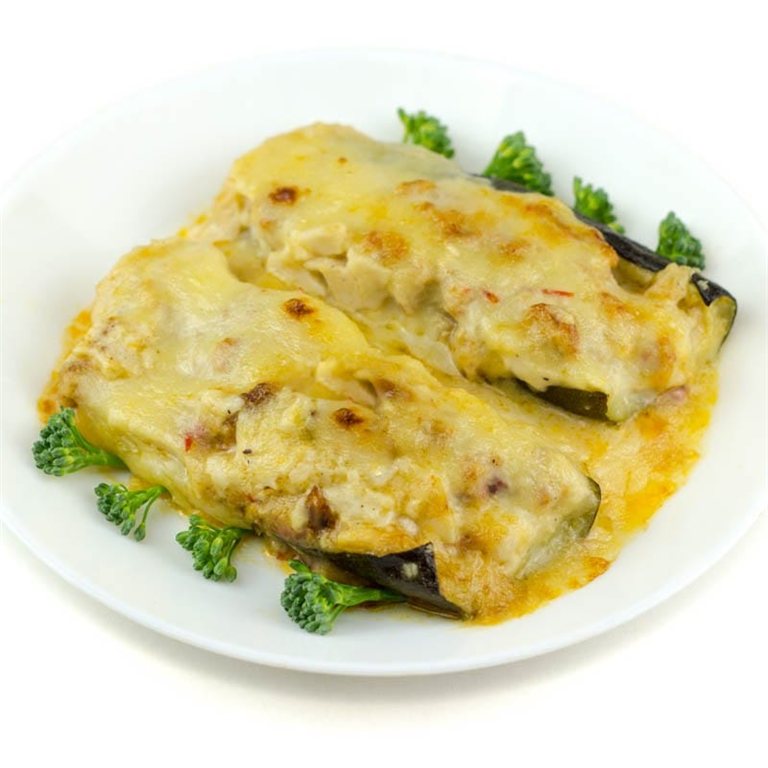 Calabacines rellenos con pollo
