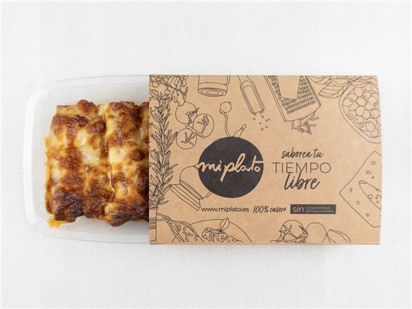 Canelones de carne con bechamel-lateral