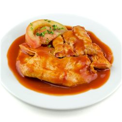 Carne de pavo con tomate